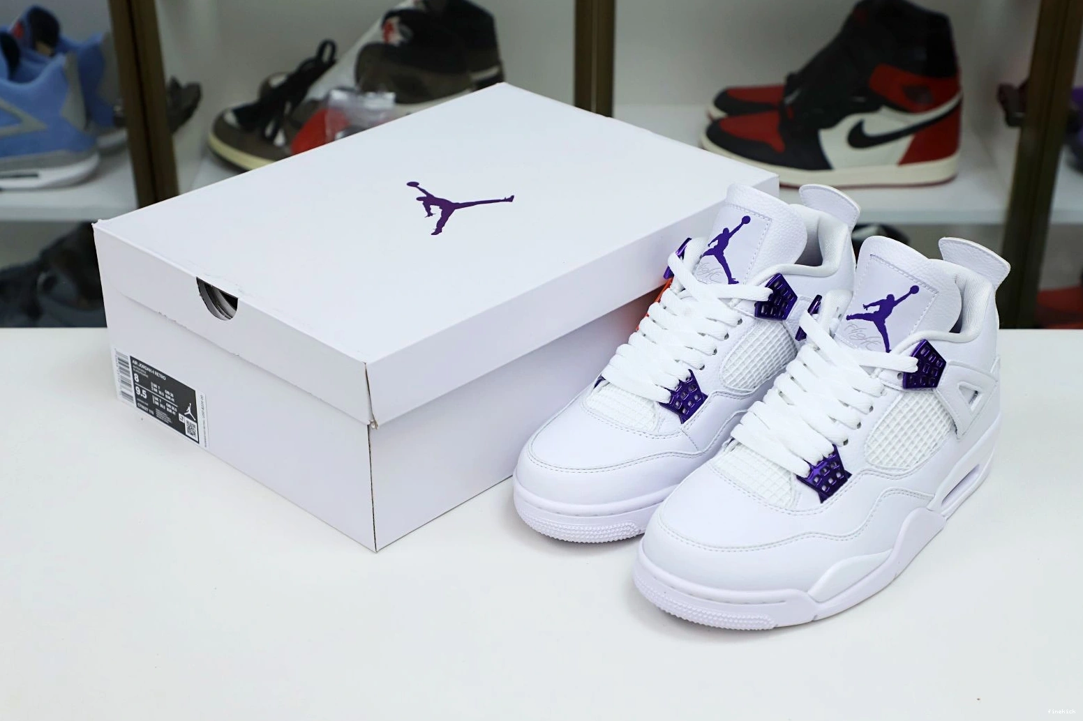 METALLIC JORDAN 4 AIR PURPLE 0128